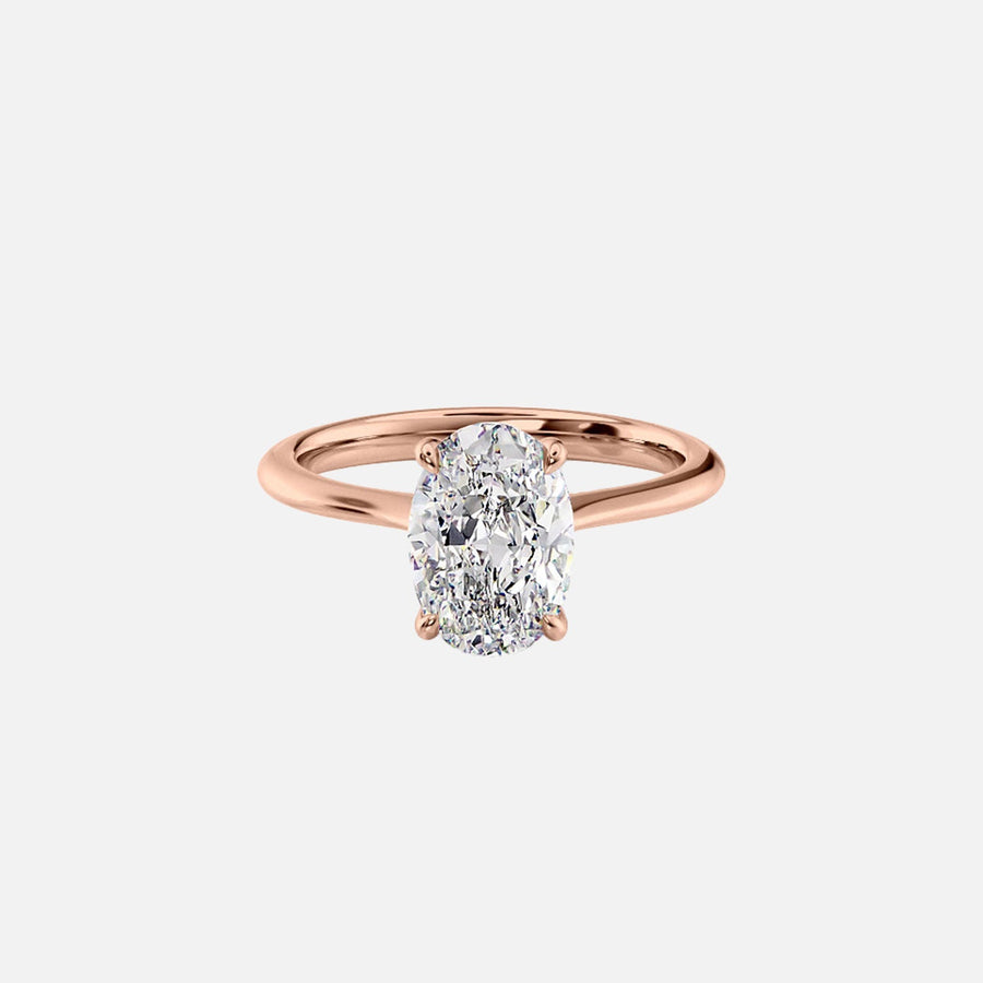  The Katelyn Oval Lab Diamond Ring 18k Rose Gold 001