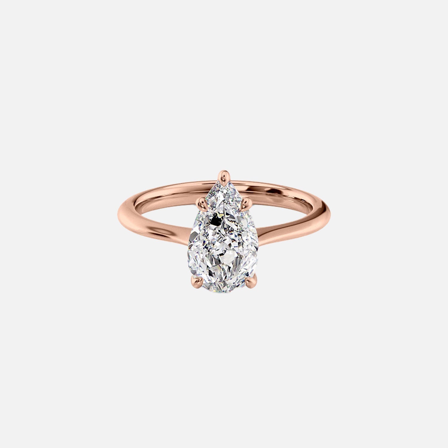  The Katelyn Pear Lab Diamond Ring 14k Rose Gold 001