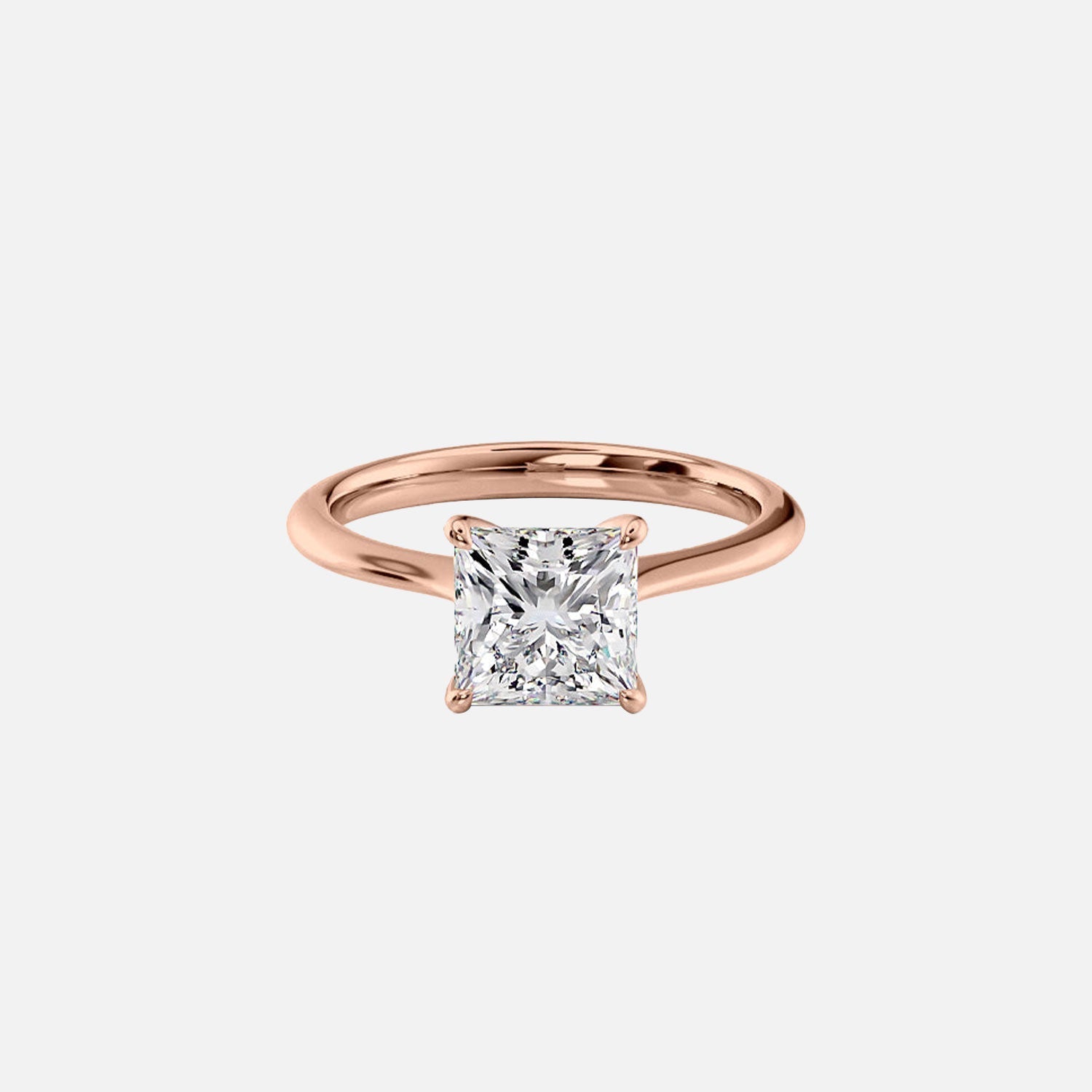  The Katelyn Princess Lab Diamond Ring 14k Rose Gold 001