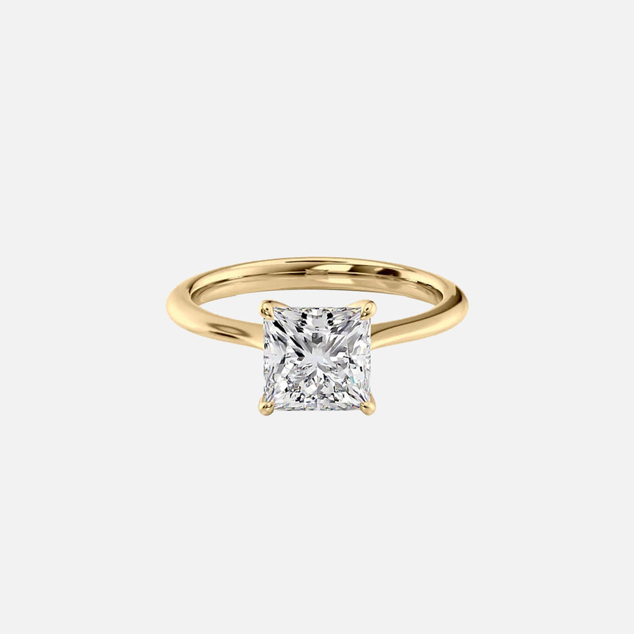  The Katelyn Princess Lab Diamond Ring 18k Yellow Gold 001