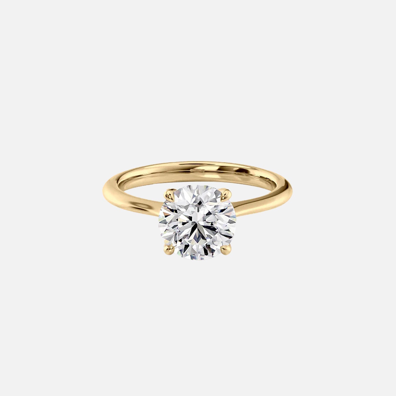The Katelyn Round Lab Diamond Ring 14k Yellow Gold 001