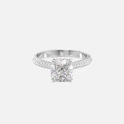  The Kayla Cushion Moissanite Ring 18k White Gold 001