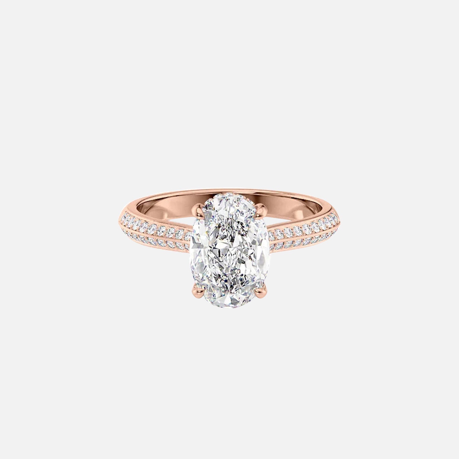  The Kayla Oval Lab Diamond Ring 14k Rose Gold 001
