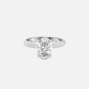  The Kayla Oval Moissanite Ring 14k White Gold 001