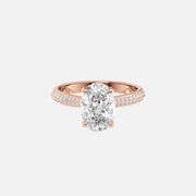  The Kayla Oval Moissanite Ring 18k Rose Gold 001