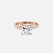  The Kayla Princess Lab Diamond Ring 14k Rose Gold 001