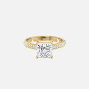  The Kayla Princess Lab Diamond Ring 18k Yellow Gold 001