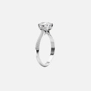  The Kayla Princess Moissanite Ring 18k White Gold 002
