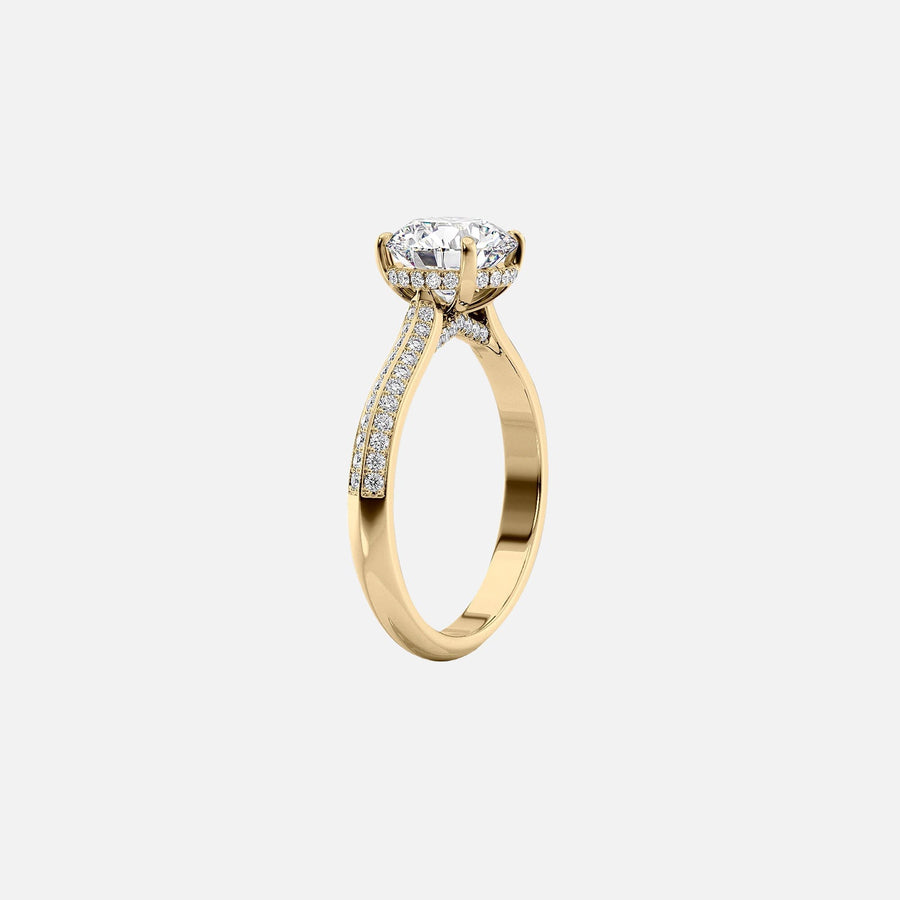  The Kayla Radiant Lab Diamond Ring 14k Yellow Gold 002