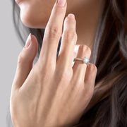  The Kayla Round Moissanite Ring 14k Yellow Gold 003