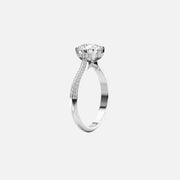  The Kayla Round Moissanite Ring 18k White Gold 002