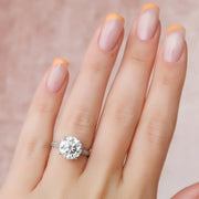  The Kayla Round Moissanite Ring 18k White Gold 003