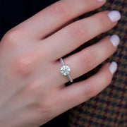  The Kayla Round Moissanite Ring 18k White Gold 004