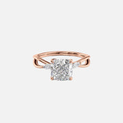  The Kelsey Cushion Lab Diamond Ring 14k Rose Gold 001