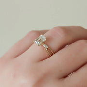  The Kelsey Emerald Moissanite Ring 18k Yellow Gold 004 Final