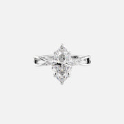  The Kelsey Marquise Moissanite Ring 18k White Gold 001