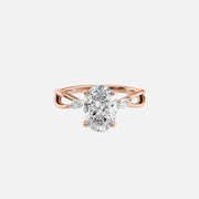  The Kelsey Oval Moissanite Ring 18k Rose Gold 001