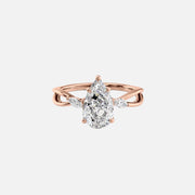  The Kelsey Pear Moissanite Ring 18k Rose Gold 001