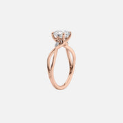  The Kelsey Princess Lab Diamond Ring 14k Rose Gold 002