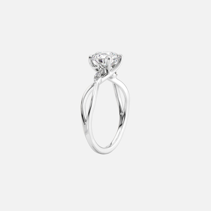  The Kelsey Radiant Lab Diamond Ring 18k White Gold 002