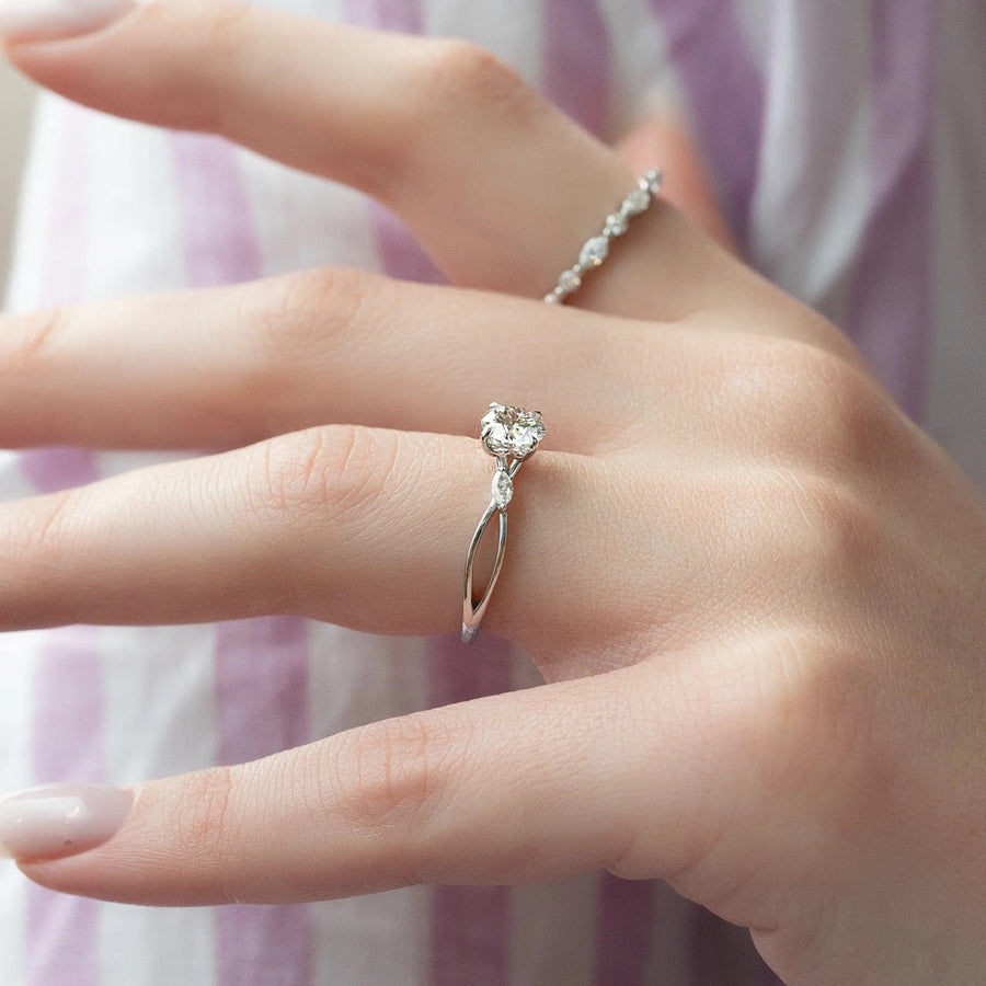  The Kelsey Round Moissanite Ring 14k White Gold 004 Final