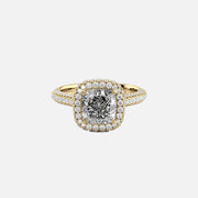  The Kylie Cushion Moissanite Ring 18k Yellow Gold 001
