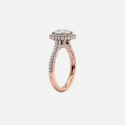  The Kylie Emerald Lab Diamond Ring 14k Rose Gold 002