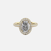 The Kylie Oval Moissanite Ring 14k Yellow Gold 001