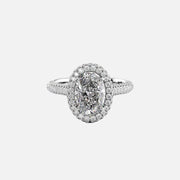  The Kylie Oval Moissanite Ring 18k White Gold 001