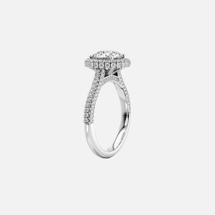  The Kylie Pear Moissanite Ring 14k White Gold 002