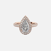  The Kylie Pear Moissanite Ring 18k Rose Gold 001