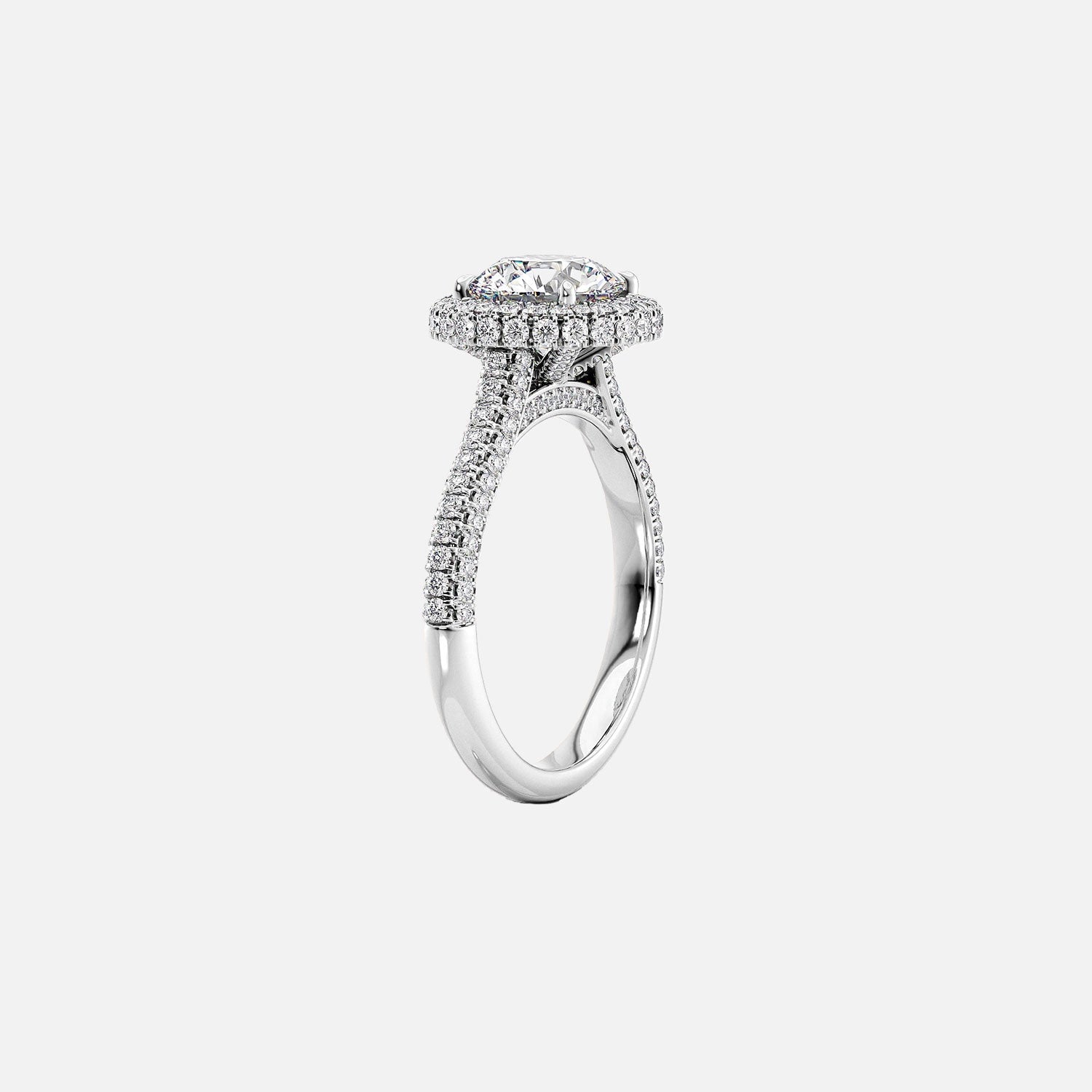  The Kylie Princess Lab Diamond Ring 14k White Gold 002