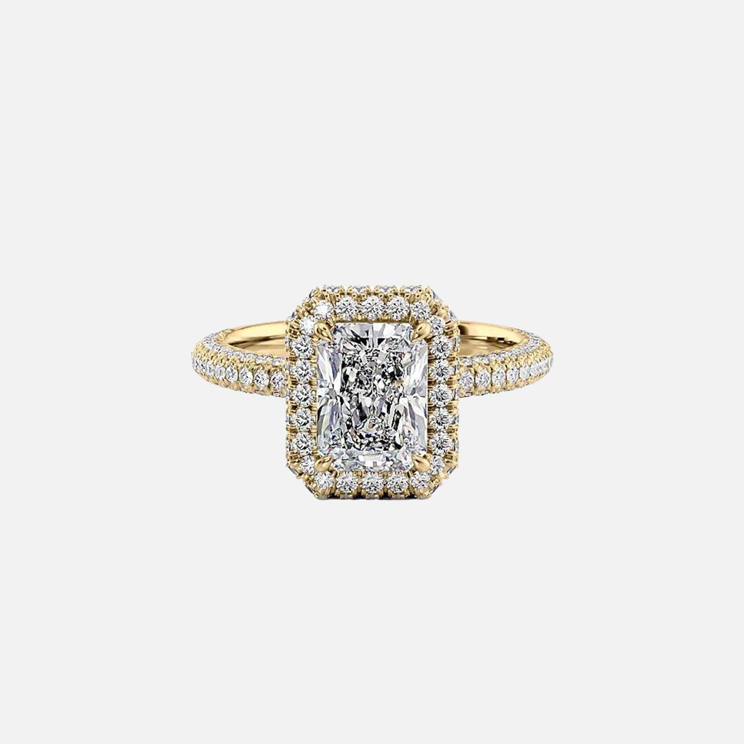 The Kylie Radiant Lab Diamond Ring 14k Yellow Gold 001