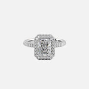  The Kylie Radiant Lab Diamond Ring 18k White Gold 001