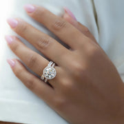  The Kylie Round Moissanite Ring 14k Rose Gold 003