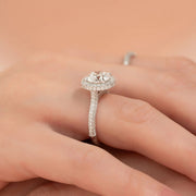  The Kylie Round Moissanite Ring 14k White Gold 004 Final