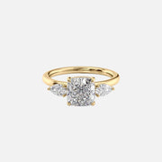 The Lauren Cushion Lab Diamond Ring 14k Yellow Gold 001