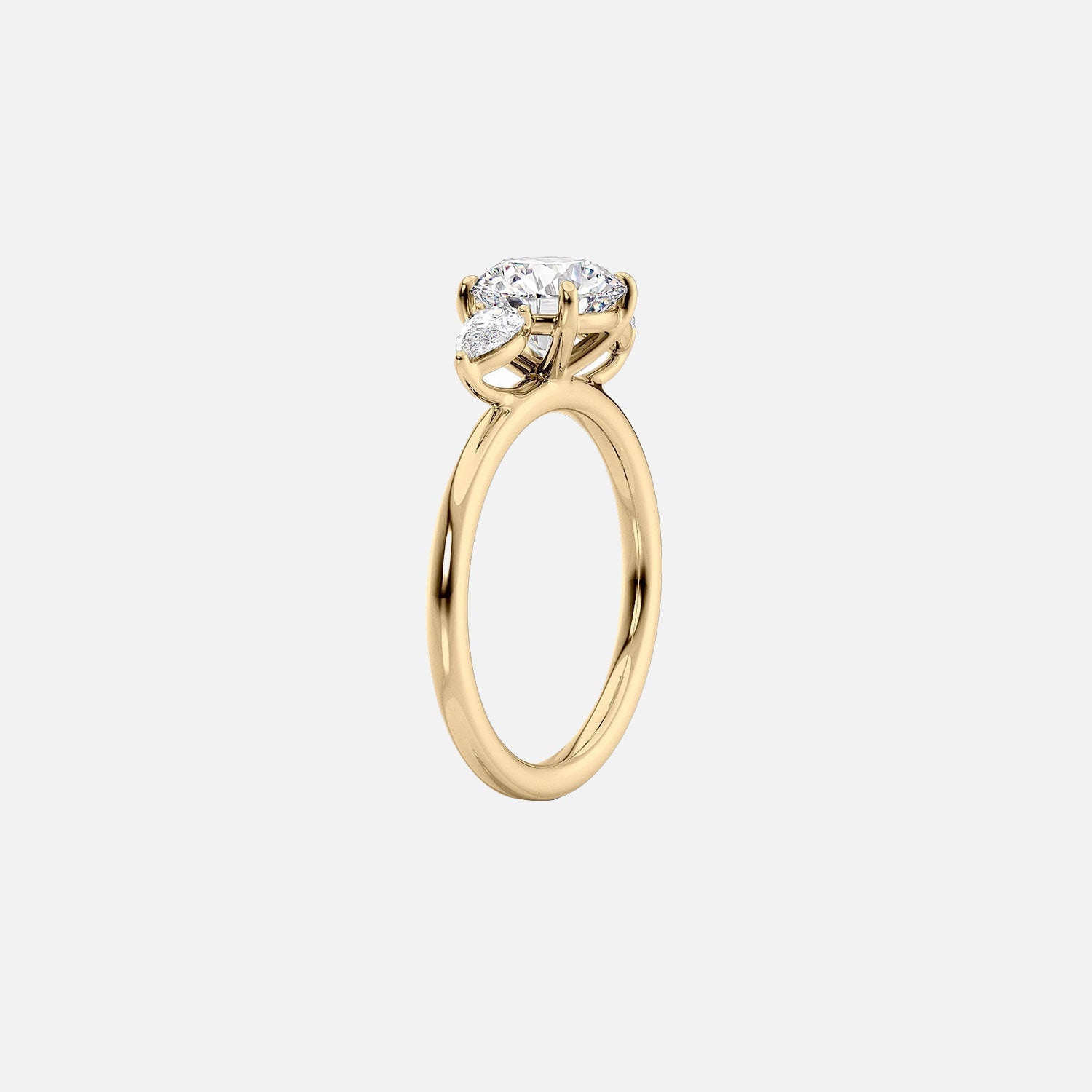  The Lauren Emerald Lab Diamond Ring 14k Yellow Gold 002