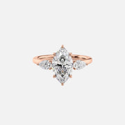  The Lauren Marquise Moissanite Ring 18k Rose Gold 001