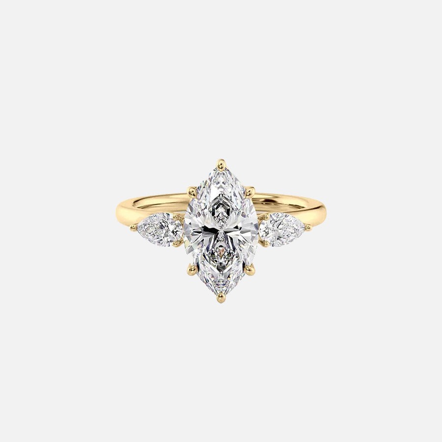  The Lauren Marquise Moissanite Ring 18k Yellow Gold 001