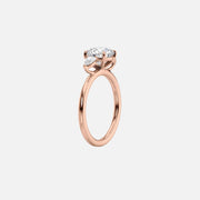  The Lauren Princess Lab Diamond Ring 14k Rose Gold 002