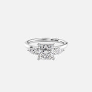  The Lauren Princess Lab Diamond Ring 18k White Gold 001