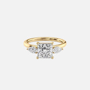  The Lauren Princess Lab Diamond Ring 18k Yellow Gold 001