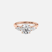  The Lauren Round Lab Diamond Ring 18k Rose Gold 001