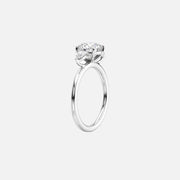  The Lauren Round Moissanite Ring 14k White Gold 002