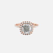  The Lenny Cushion Lab Diamond Ring 18k Rose Gold 001
