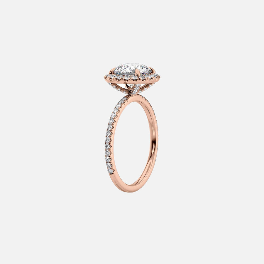  The Lenny Emerald Moissanite Ring 14k Rose Gold 002