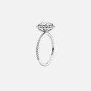  The Lenny Emerald Moissanite Ring 14k White Gold 002