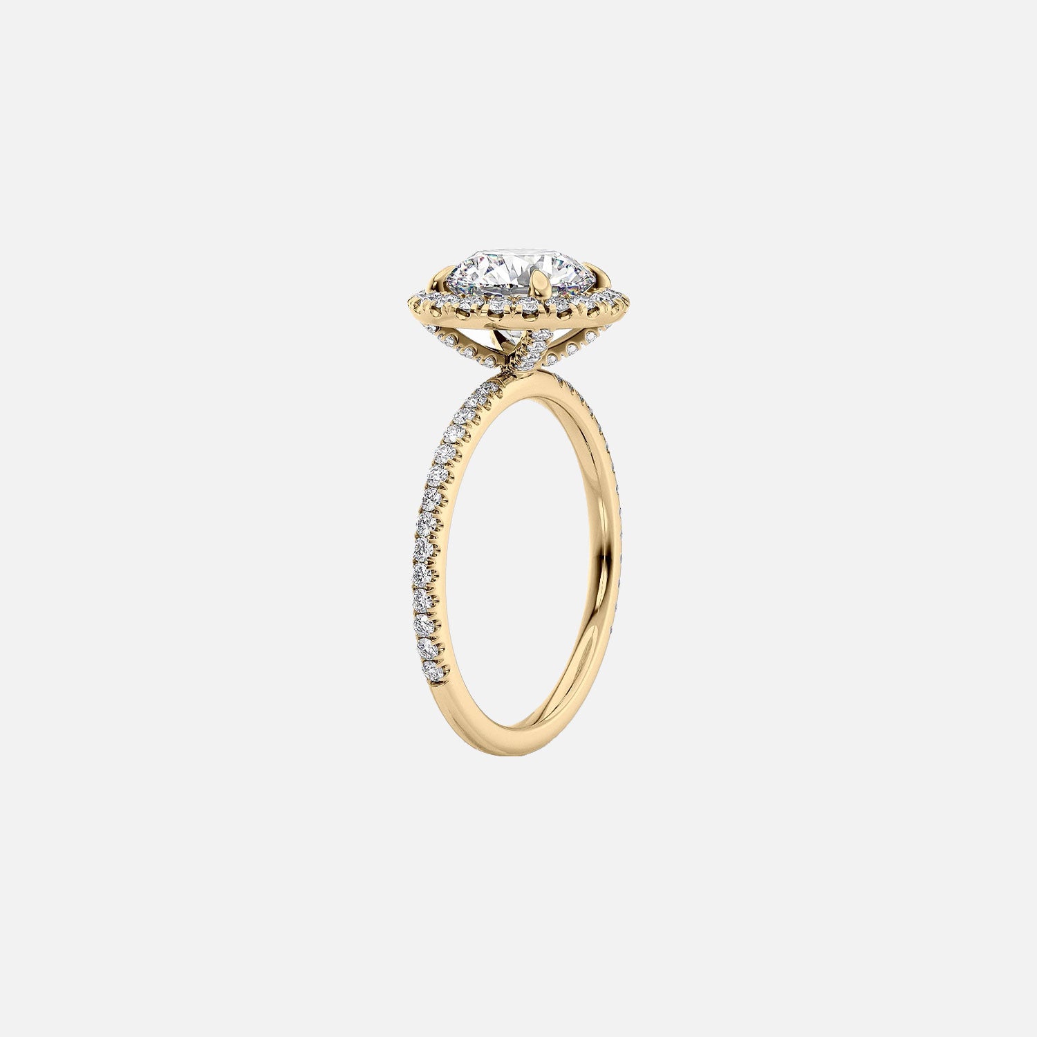  The Lenny Emerald Moissanite Ring 14k Yellow Gold 002