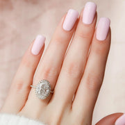  The Lenny Oval Moissanite Ring 14k Yellow Gold 003
